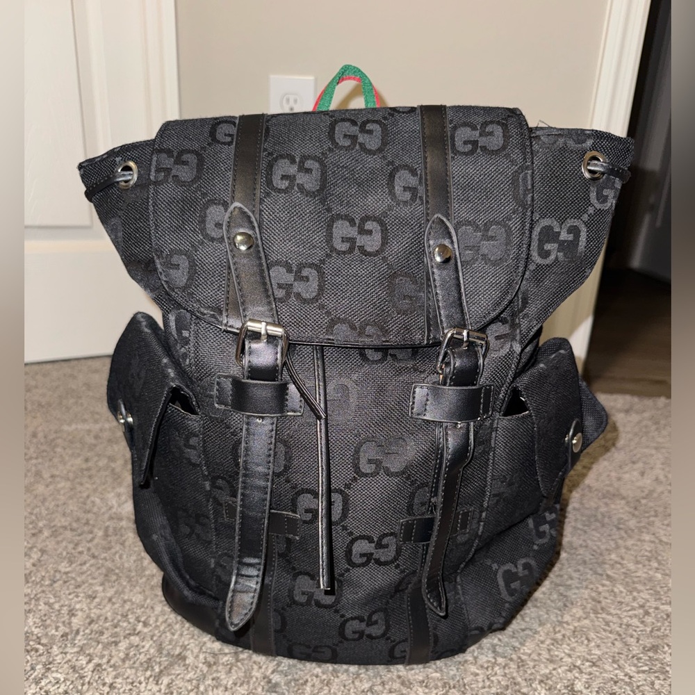 Black GG (Look Alike) Men's Backpack
